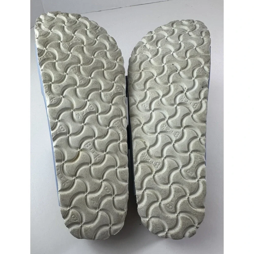 Birkenstock Arizona Big Buckle Birko-Flor Patent Dove Blue Size 37 US Women's 6 - Picture 8 of 11